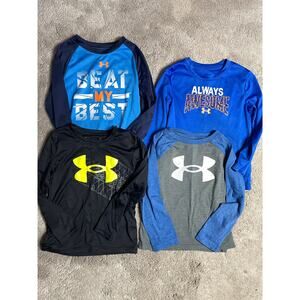 Under Armour Boys 4T Bundle (4) Long Sleeve Athletic Shirts